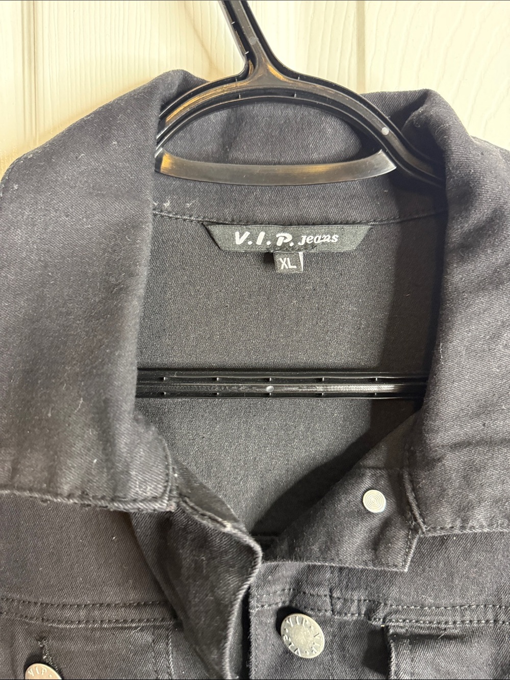VIP Black Distressed Cropped Jean Jacket - Picture 2 of 4